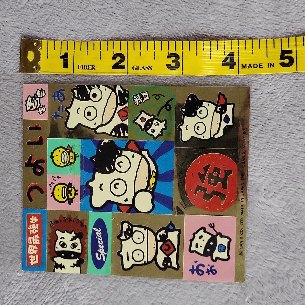 NWT Sanrio Gyurubei Character Stickers from Japan ~ Collector's Item - Picture 3 of 5